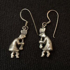 Kokopelli Earrings 925 Silver